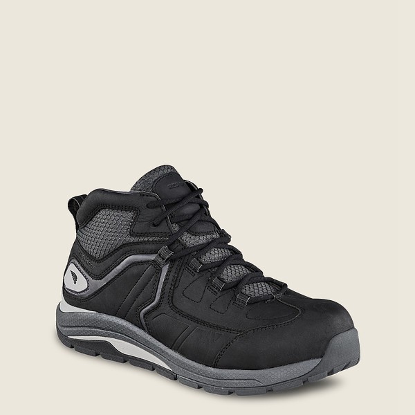 Red Wing Work Shoes Mens Black/Grey - Cooltech™ Athletics - Waterproof Safety Toe - 4392150-GY